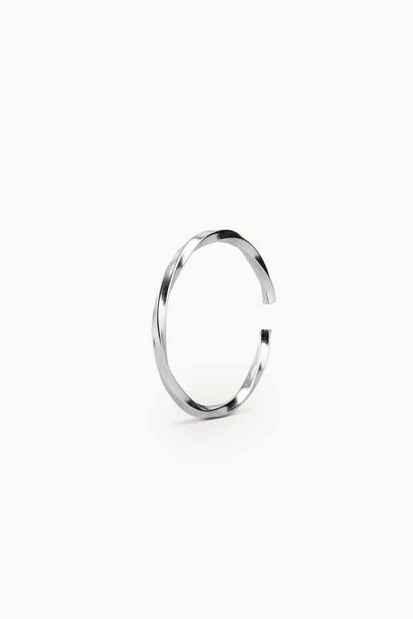 Little Twisted Bar Multisize Ring Silver