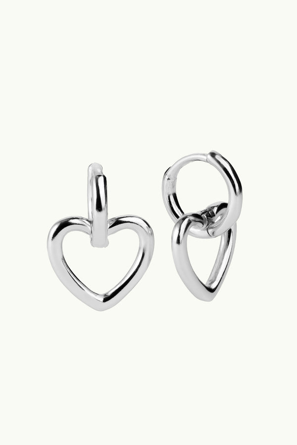 Heart Earrings Silver