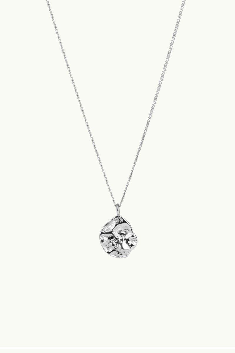 Imperfect Plate Necklace Silver