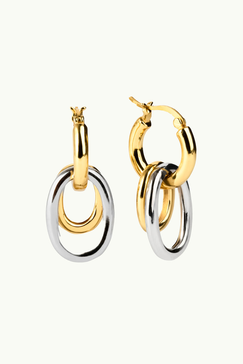 Mixed Triple Circle Hoop Earrings