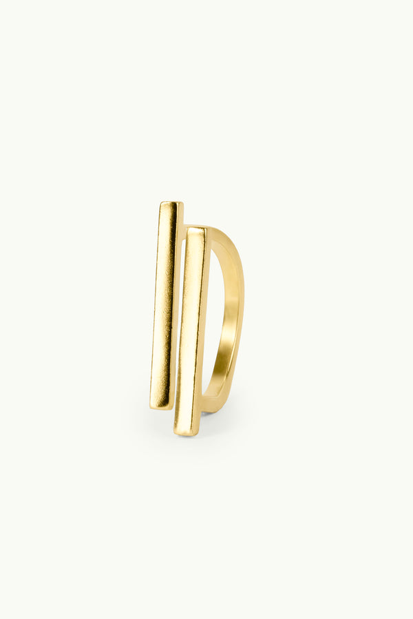 Double Bar Multisize Ring Gold