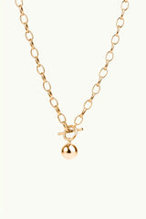 Cable Chain Bubble Necklace Gold