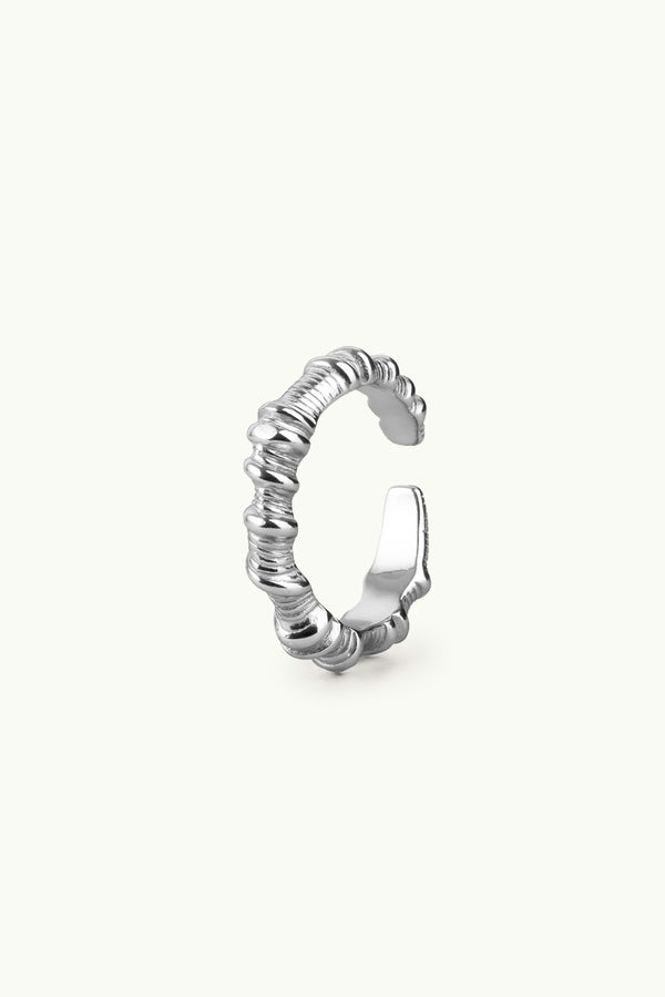 Carved Multisize Ring Silver