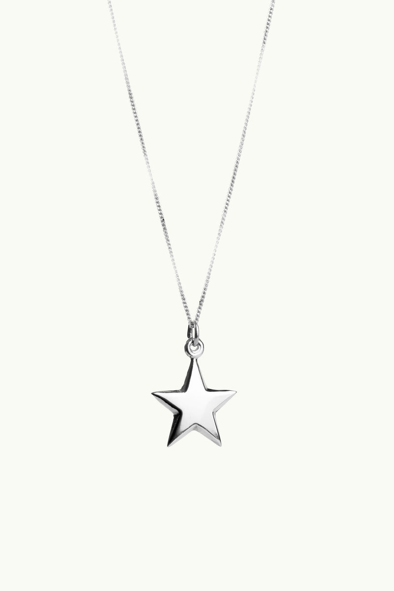 Hanging Star Necklace Silver