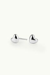 Little Heart Stud Earrings Silver