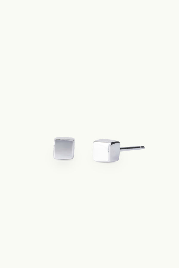 Cube Earrings Silver
