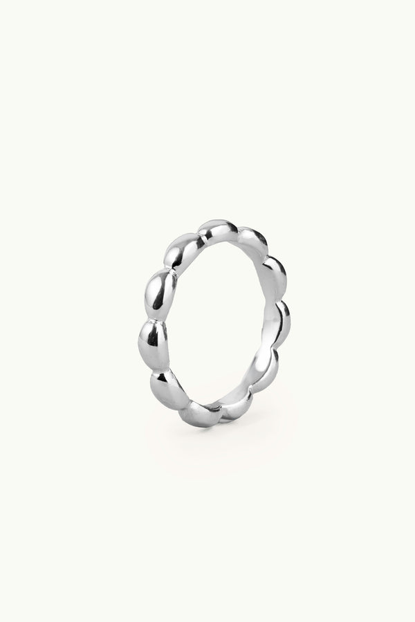 Oval Bubble Ring Silver