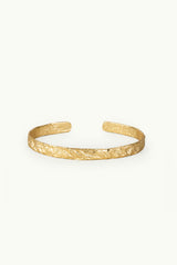 Crumpled Foil Cuff Bracelet Gold
