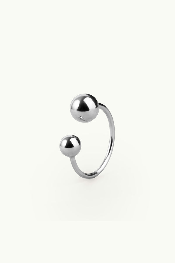 Big & Small Split Bubble Multisize Ring Silver