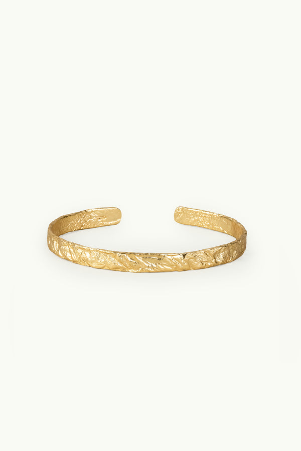 Crumpled Foil Cuff Bracelet Gold