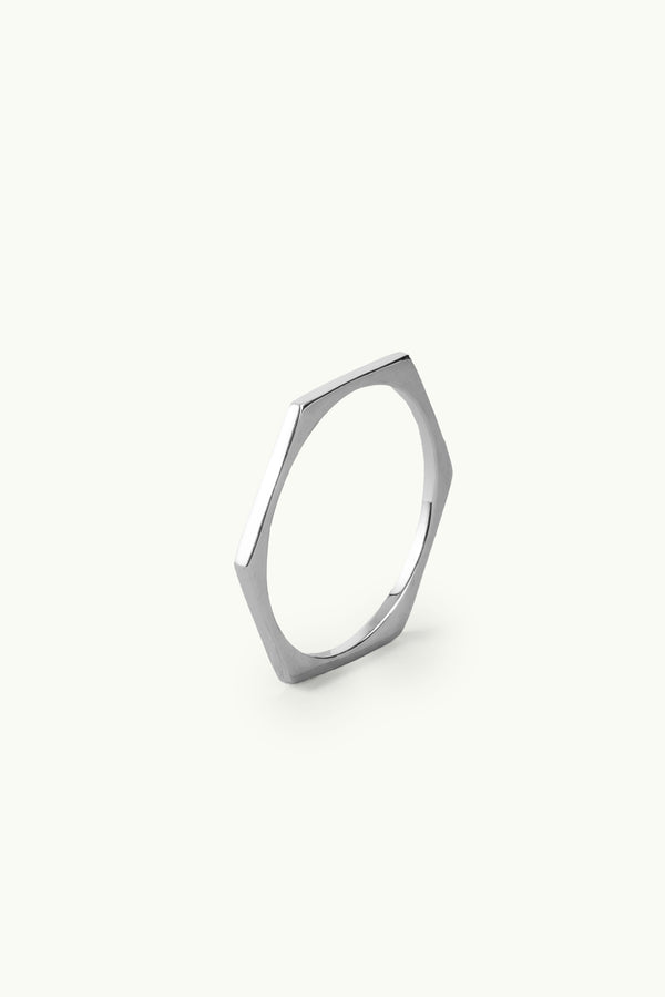 Hexagon Ring Silver