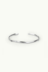 Imperfect Plain Cuff Bracelet Silver