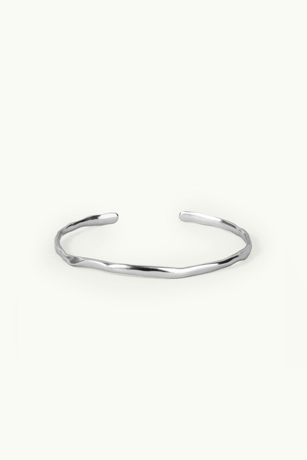 Imperfect Plain Cuff Bracelet Silver
