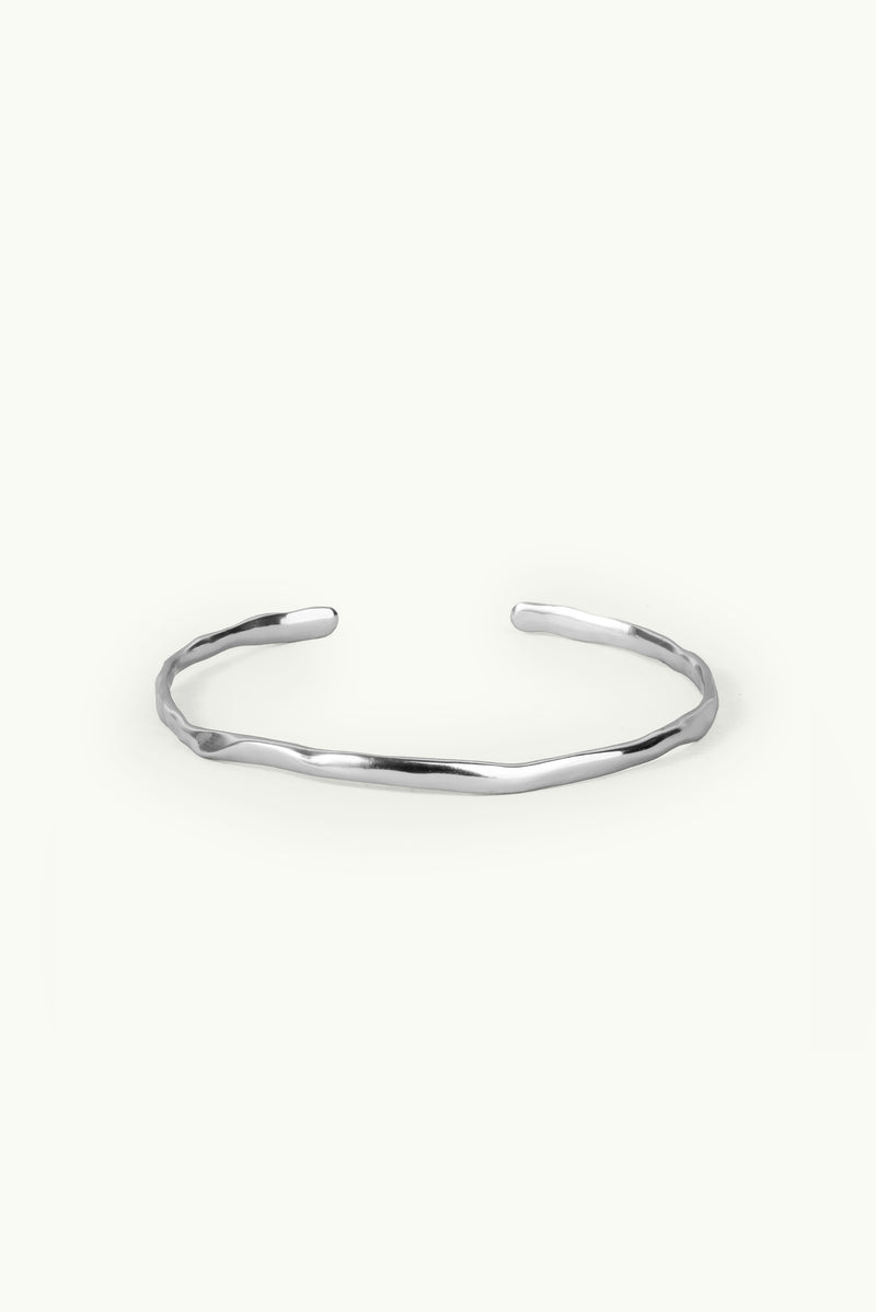 Imperfect Plain Cuff Bracelet Silver