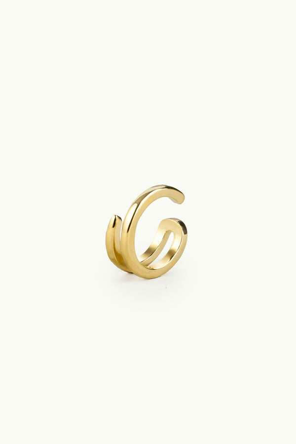 Split Double Ear Cuff Gold