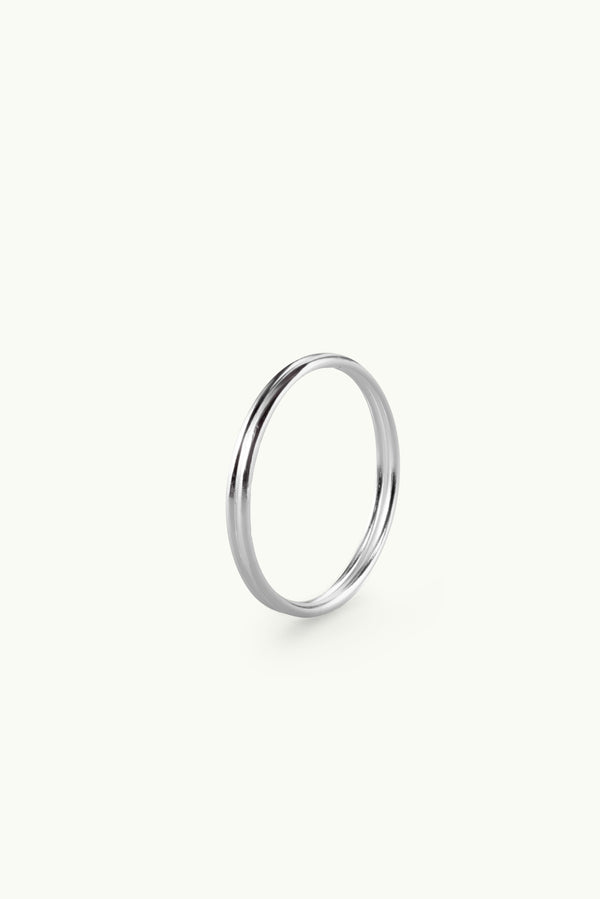 Split Double Plain Ring Silver