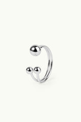 Split Triple Bubble Multisize Ring Silver