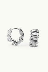 Groovy Hoop Earrings Silver