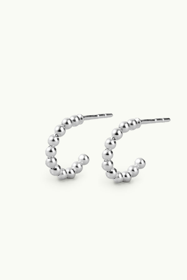 Little Bubble Circle Earrings Silver