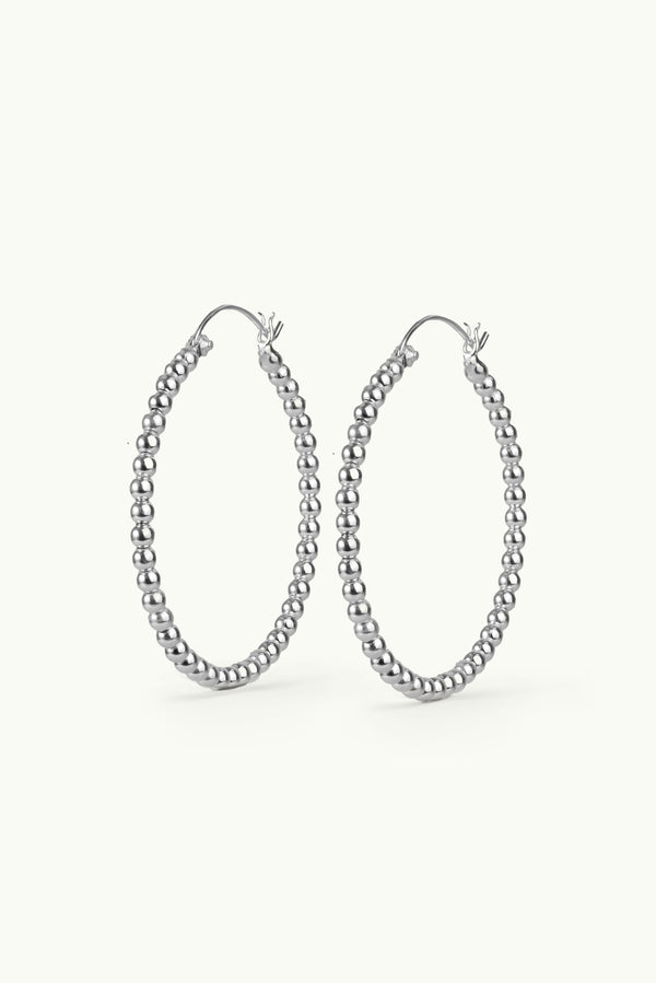 Big Circle Bubble Earrings Silver
