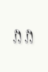 Multi Bubble Hug Earrings Silver