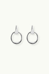 Single Circle Stud Earrings Silver