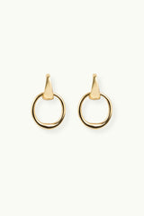 Single Circle Stud Earrings Gold