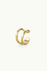 Double Plain Ear Cuff Gold