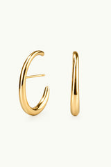 Plain Suspender Earrings Gold