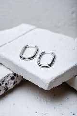 Oval Earrings Silver