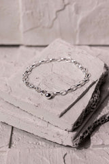 Bubble Cable Chain Bracelet Silver