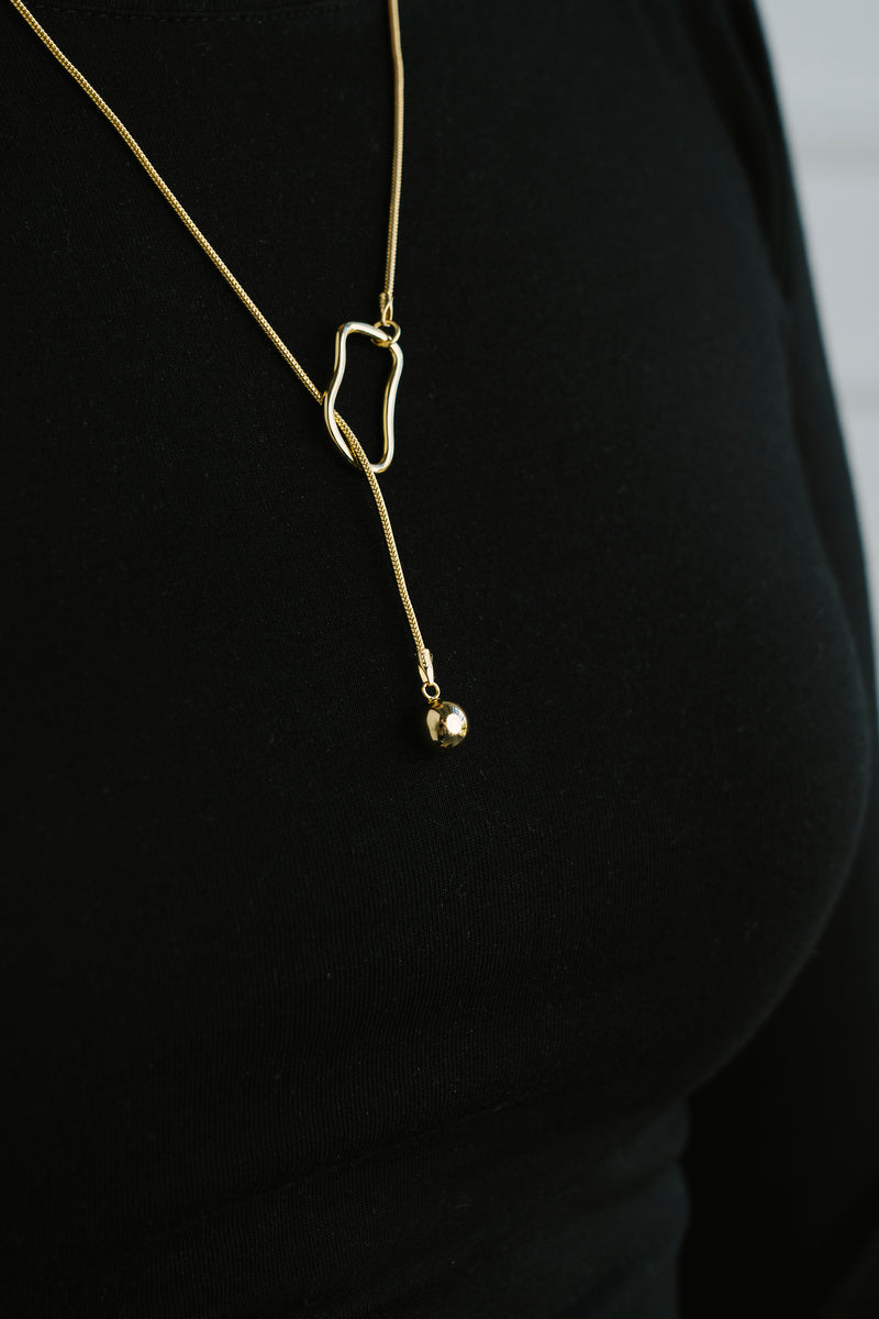Bubble Loop Necklace Gold