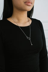 Bubble Loop Necklace Silver