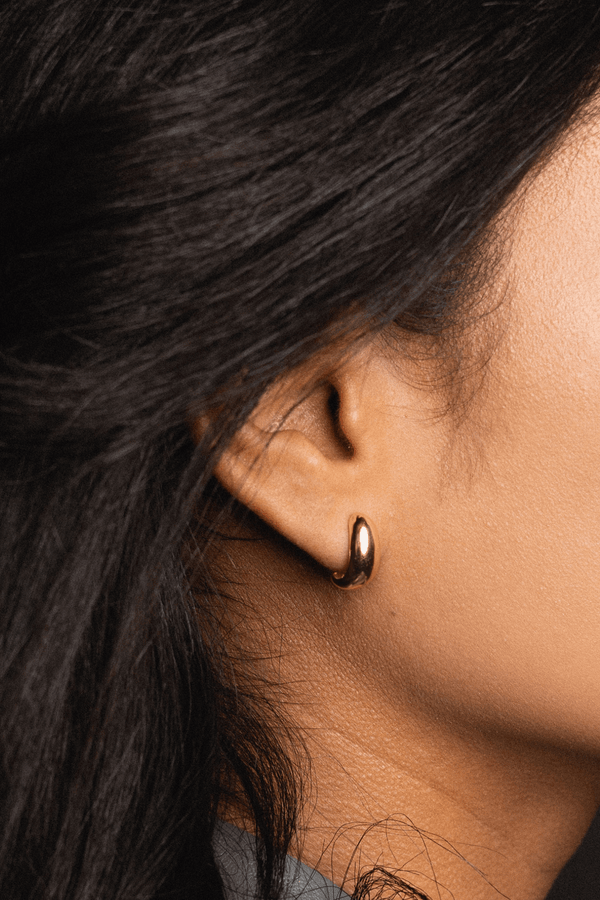 Curved Earrings Gold