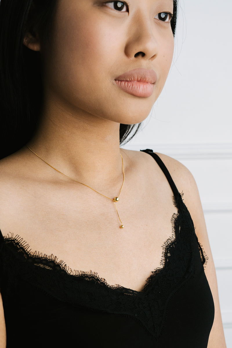 Double Bubble Necklace Gold