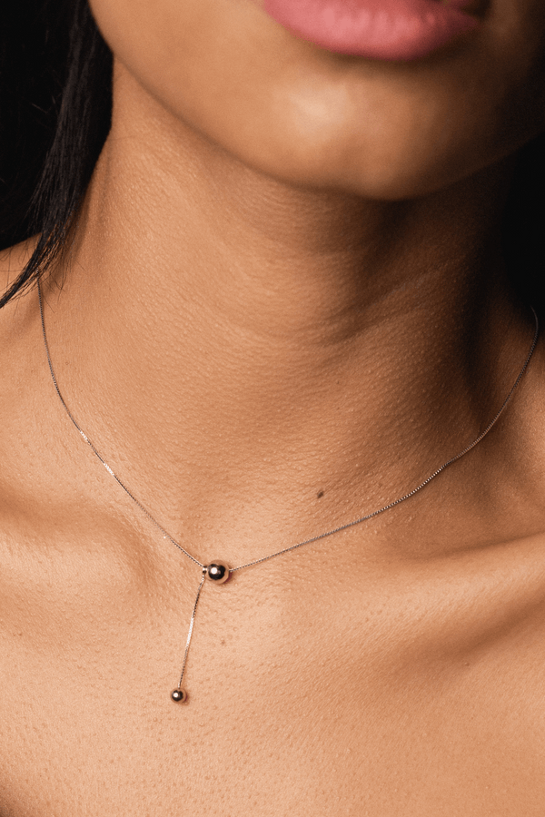 Double Bubble Necklace Silver