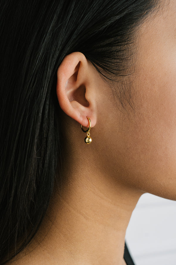 Hanging Bubble Earrings Gold