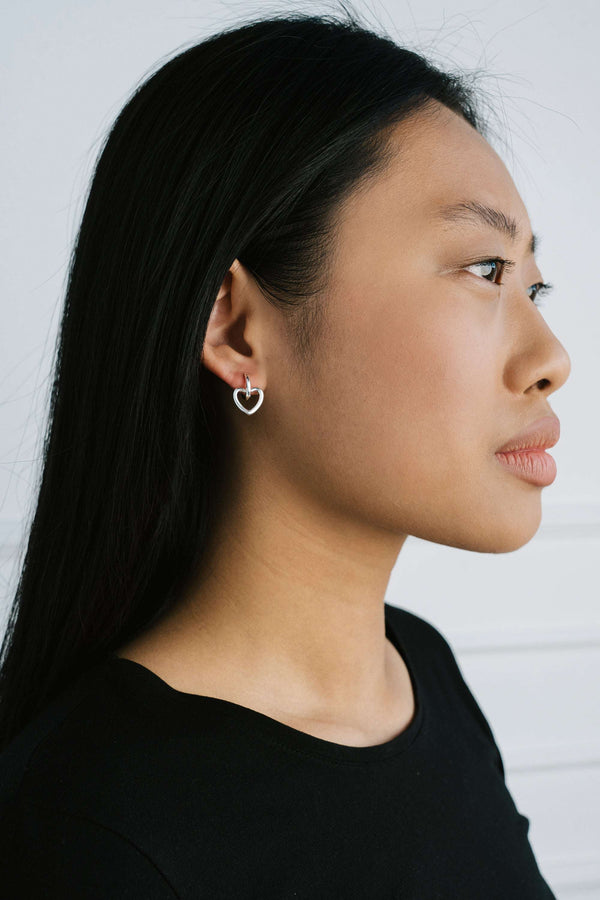 Heart Earrings Silver