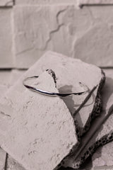 Imperfect Plain Cuff Bracelet Silver