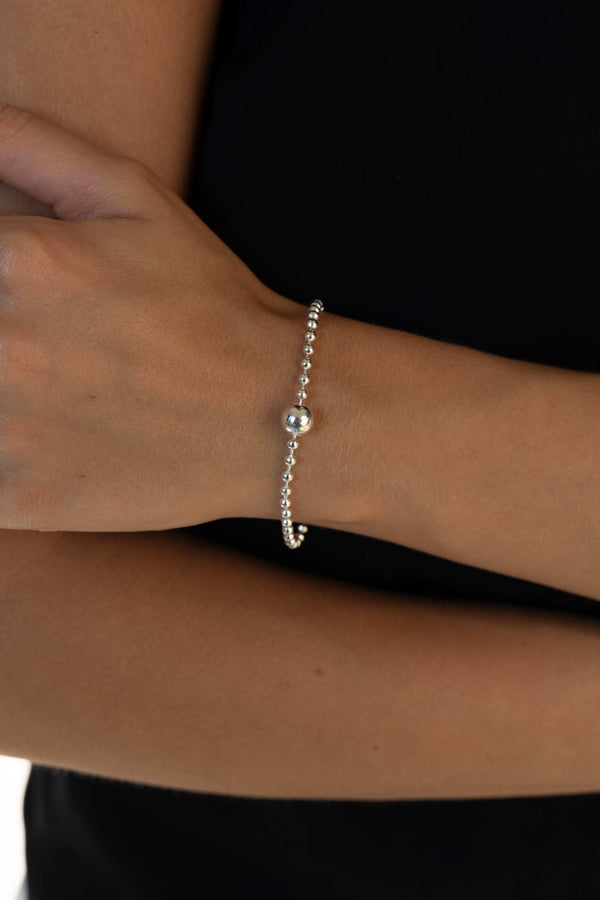 Sliding Bubble Bracelet Silver