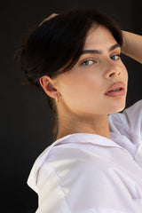 Molten Oval Hoop Earrings Gold