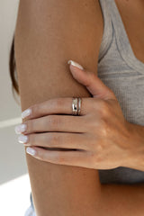 Double Multisize Ring Silver