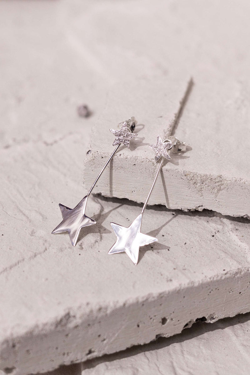 Swing Star Earrings Silver
