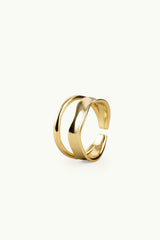 Double Multisize Ring Gold
