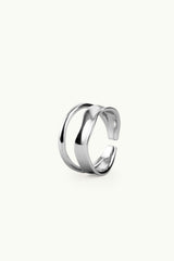 Double Multisize Ring Silver