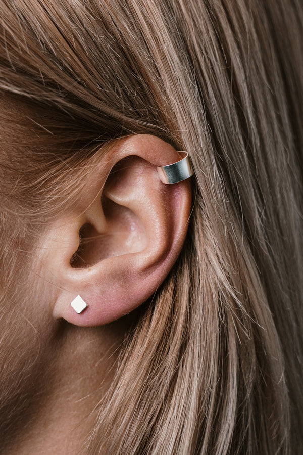 6mm Flat Ear Cuff Silver