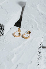 Little Flat Hoops Gold