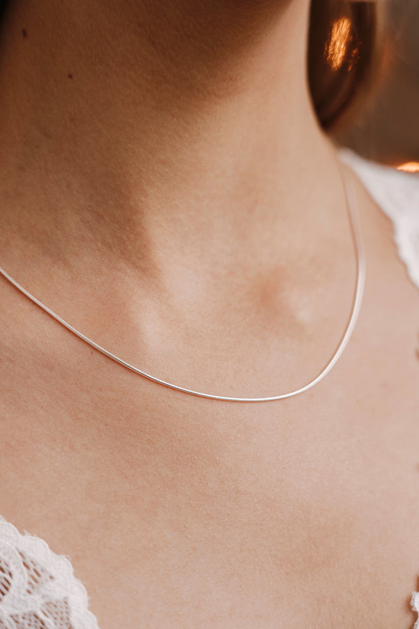 1mm Bali Chain Necklace Silver