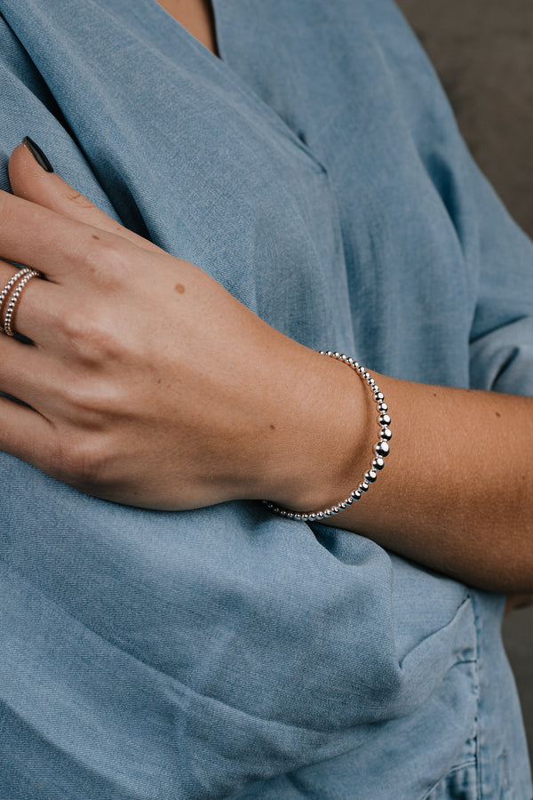 Gettin' Bigger Bubble Cuff Bracelet Silver