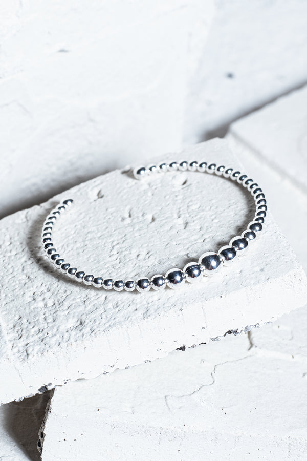 Gettin' Bigger Bubble Cuff Bracelet Silver